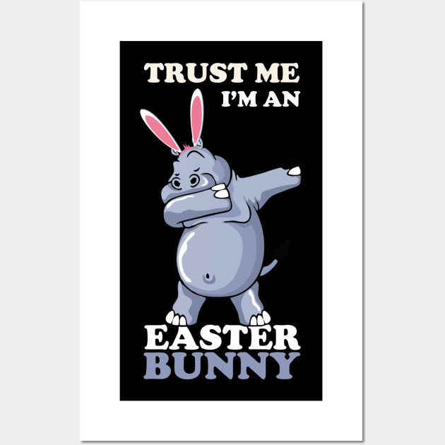 EASTER BUNNY DABBING - EASTER HIPPOS Wall Art by Pannolinno